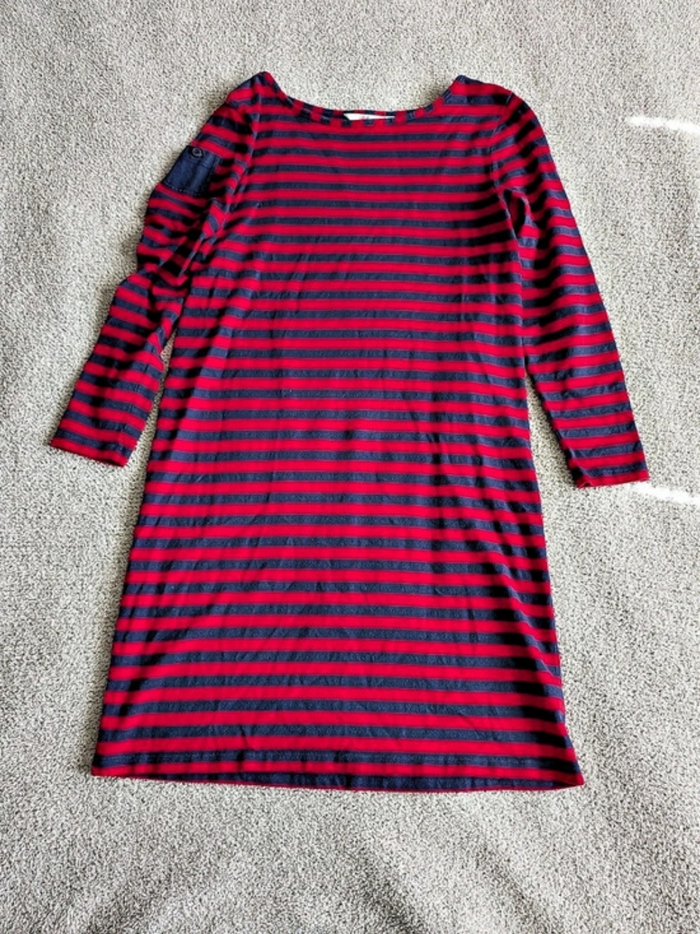 🌼B2G1🌼 vineyard vines Striped Cotton Mini Dress in Red & Blue Size Small